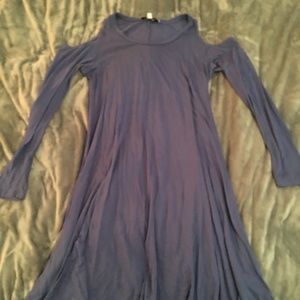 Cut-out Shoulder Shift Dress